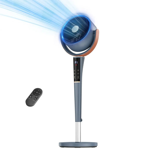 Adjustable Pedestal Fan with Remote, 15 Speeds, 5 Modes & 120° Oscillation