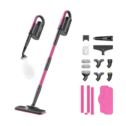 19-in-1 Steam Mop with Detachable Handheld Steamer, 3 Steam Modes & Multi-Surface Accessories