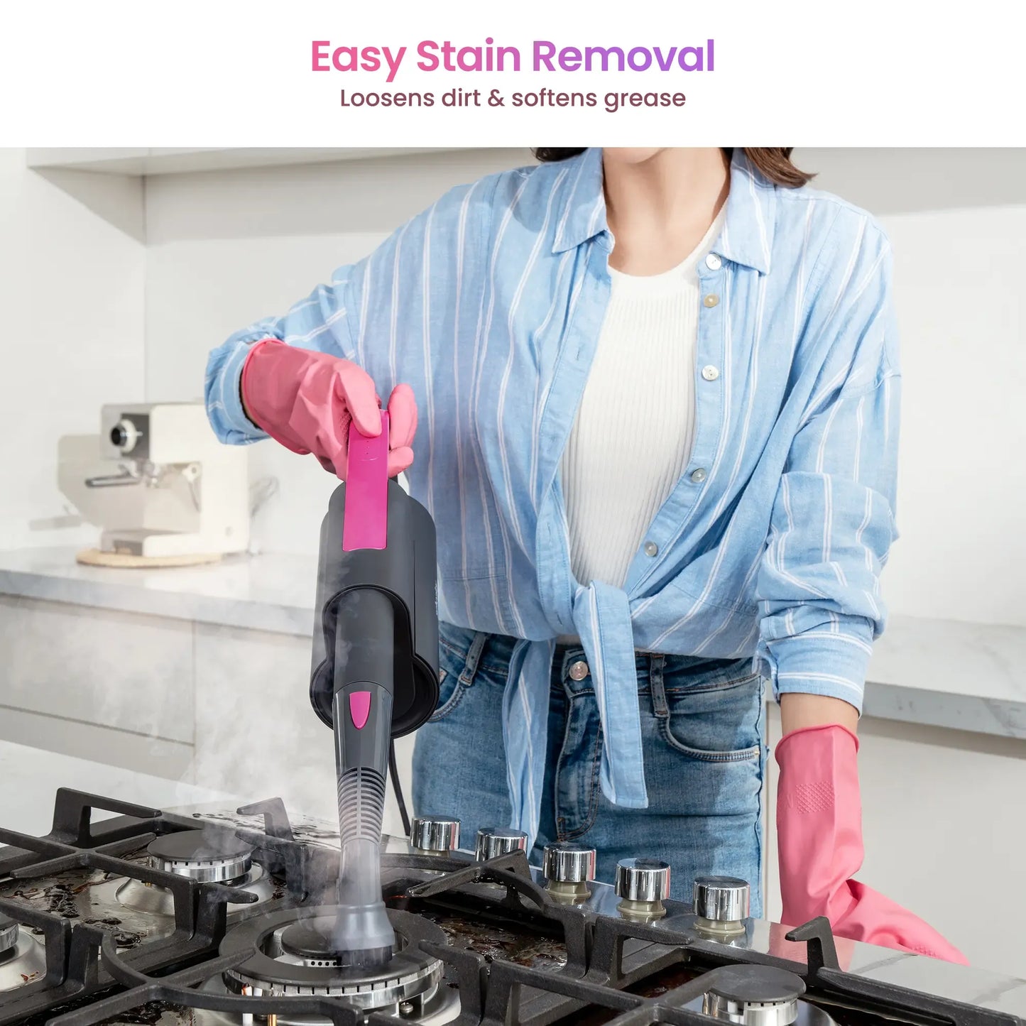 19-in-1 Steam Mop with Detachable Handheld Steamer, 3 Steam Modes & Multi-Surface Accessories