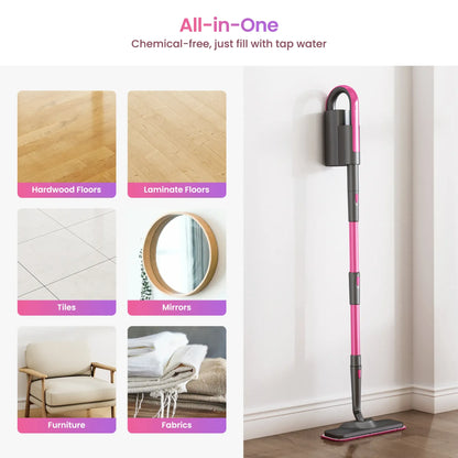 19-in-1 Steam Mop with Detachable Handheld Steamer, 3 Steam Modes & Multi-Surface Accessories