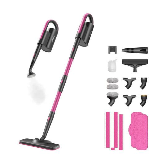 19-in-1 Steam Mop with Detachable Handheld Steamer, 3 Steam Modes & Multi-Surface Accessories